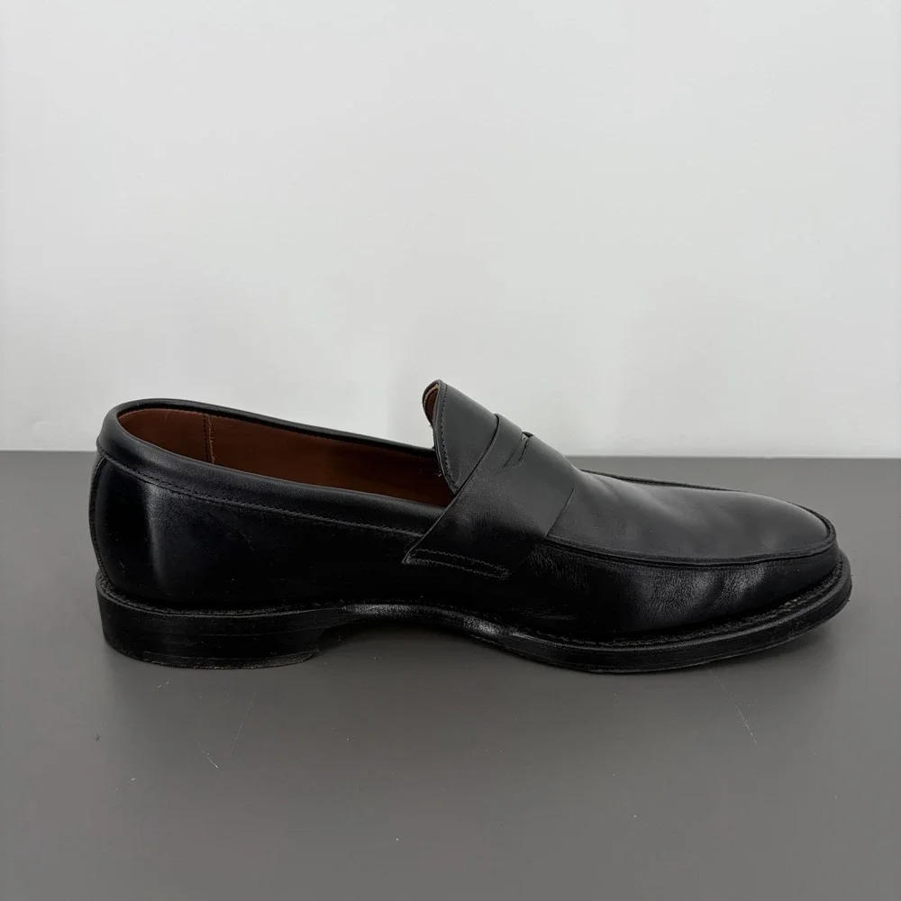 Brooks Brothers Black Leather Goodyear Welted Penny Loafers Men 9.5D Made in USA